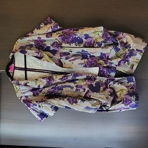 Size large purple floral jacket